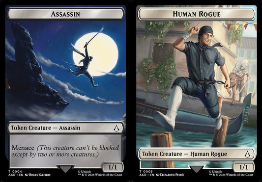 Assassin (0004) // Human Rogue (0003) Double-Sided Token - Foil
