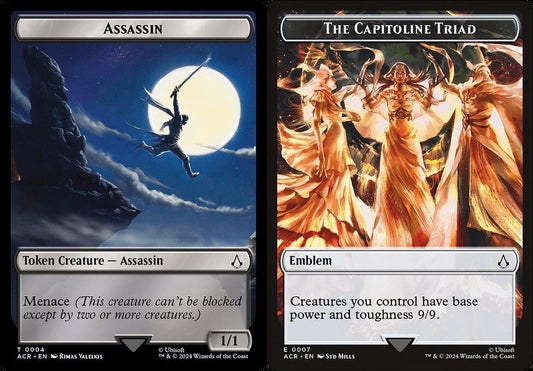 Assassin (0004) // The Capitoline Triad Emblem (0007) Double-Sided Token - Foil