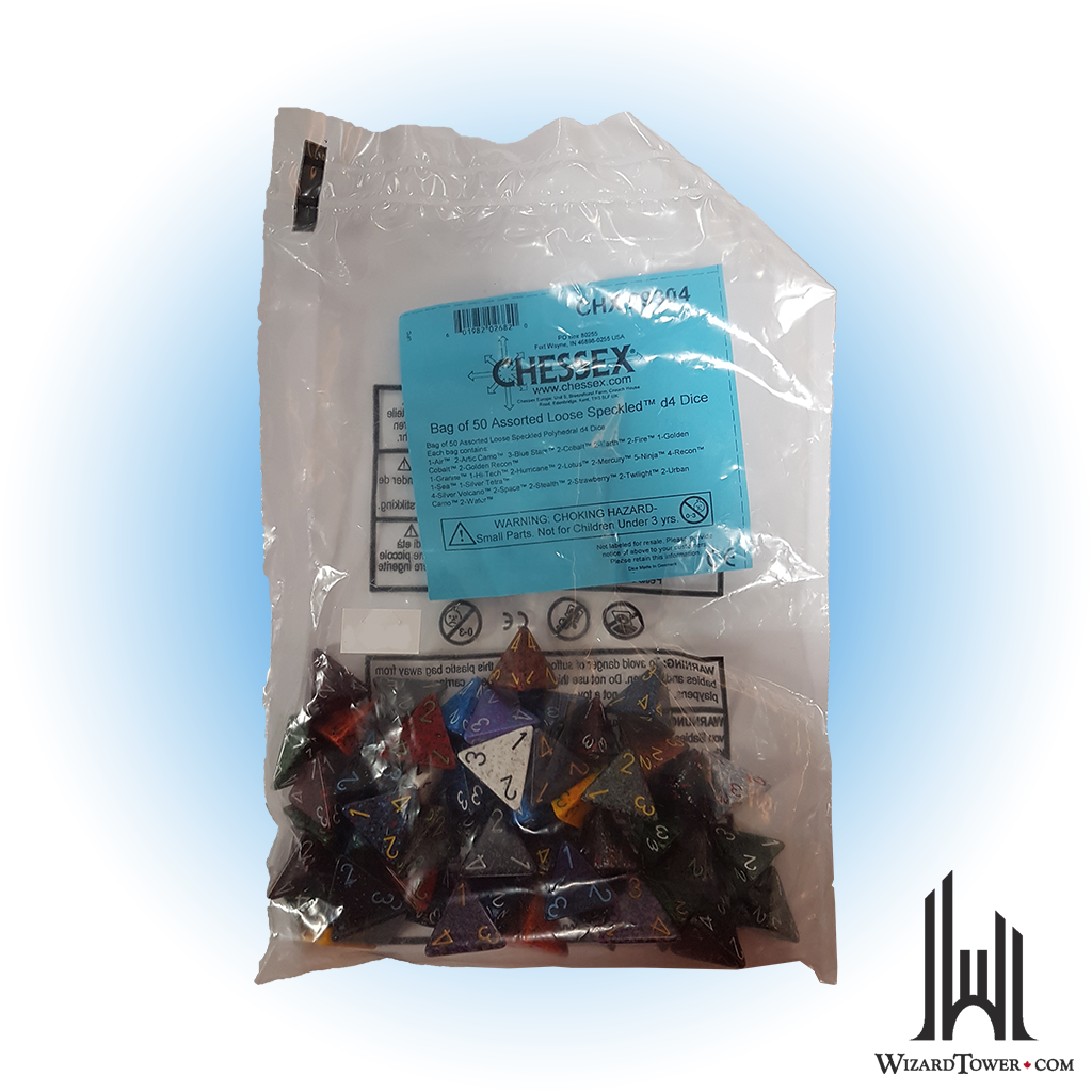Dice Set - Speckled Assorted d4 50ct