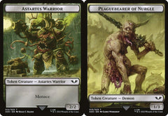 Astartes Warrior (012) // Plaguebearer of Nurgle (015) Double-Sided Token - Surge Foil