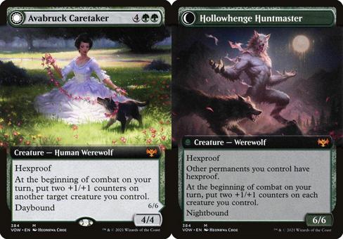Avabruck Caretaker // Hollowhenge Huntmaster (384) (Extended Art) - Foil