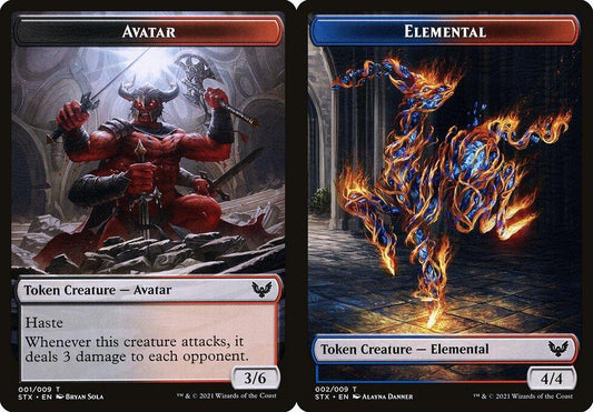 Avatar (001) // Elemental (002) Double-Sided Token - Foil