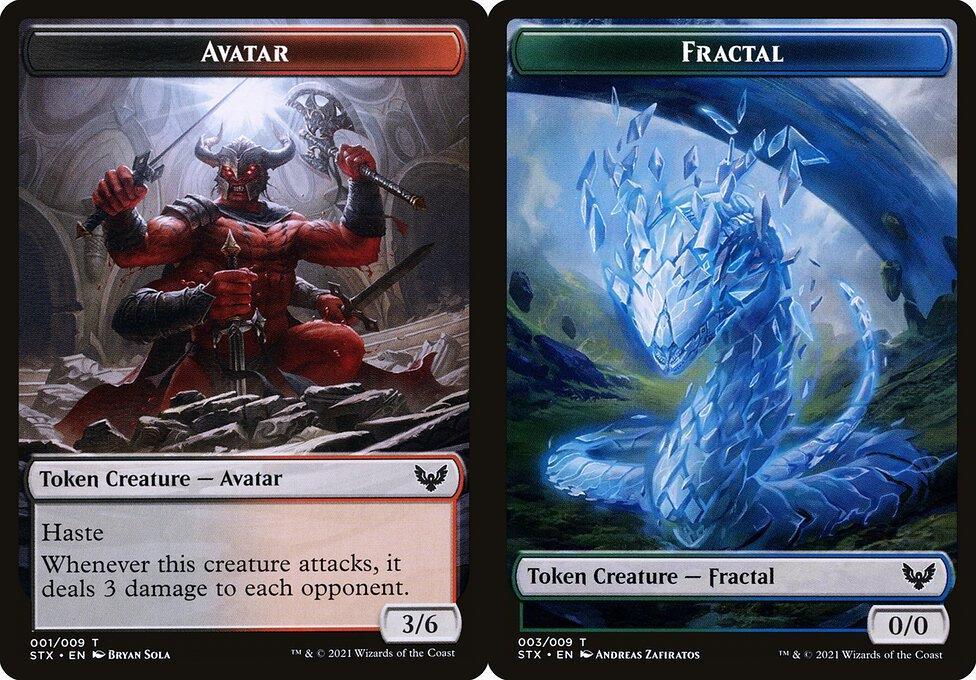 Avatar (001) // Fractal (003) Double-Sided Token - Foil
