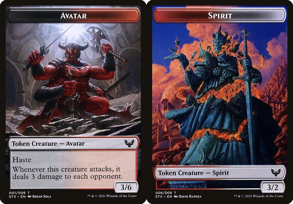 Avatar (001) // Spirit (006) Double-Sided Token - Foil
