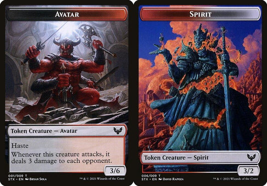 Avatar (001) // Spirit (006) Double-Sided Token - Foil