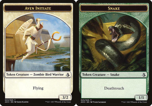 Aven Initiate (003) // Snake (023) Double-Sided Token