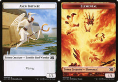 Aven Initiate (004) // Elemental (013) Double-Sided Token - Foil