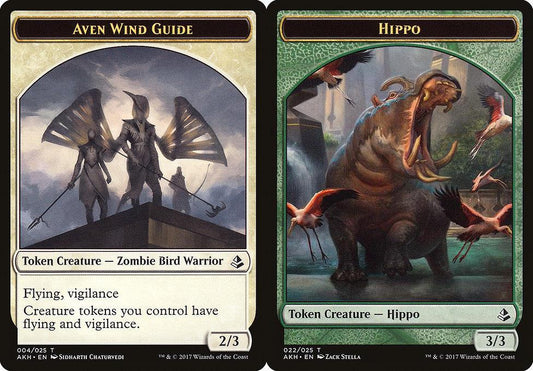 Aven Wind Guide (004) // Hippo (022) Double-Sided Token