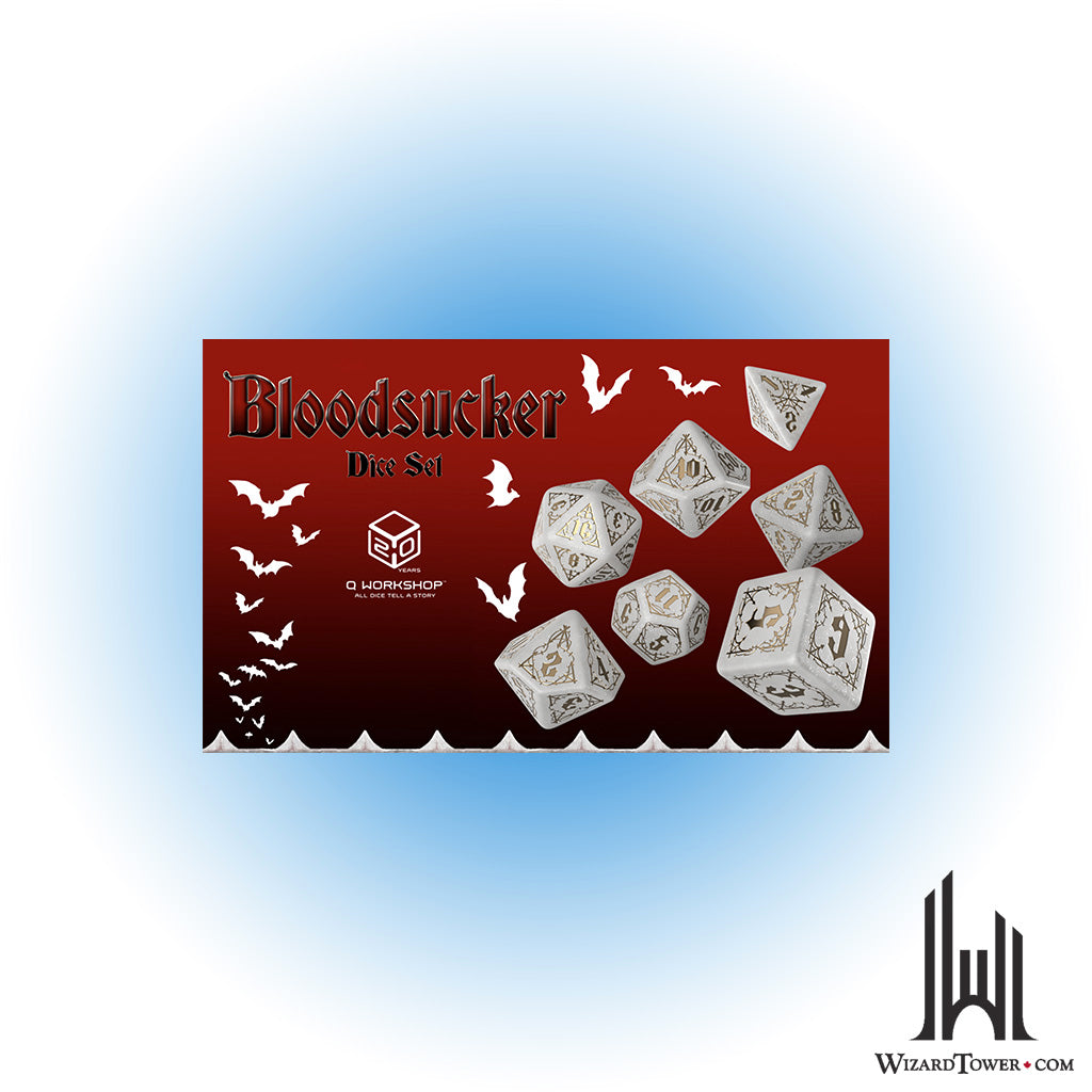 Dice Set - Bloodsucker Shimmering White / Gold 7ct