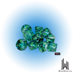 Dice Set - Borealis Kelp / Light Green Luminary d10 10ct