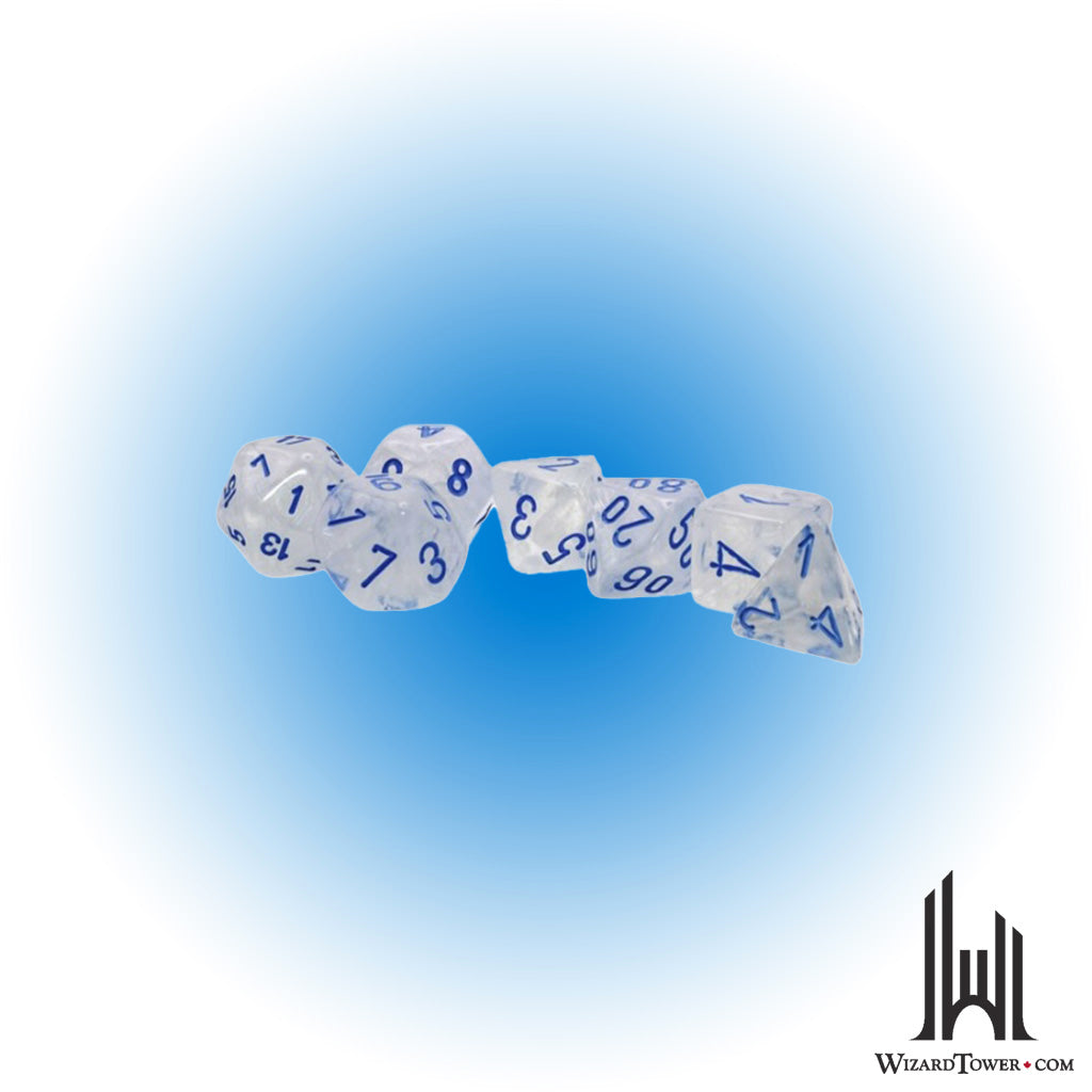 Dice Set - Borealis Icicle / Light Blue Luminary Mega 7ct