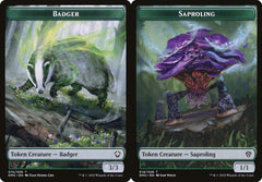 Badger (015) // Saproling (018) Double-Sided Token - Foil