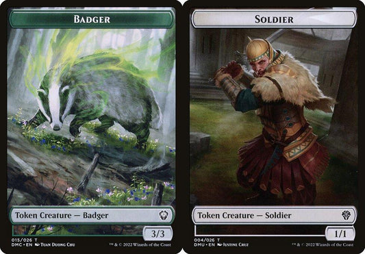 Badger (015) // Soldier (004) Double-Sided Token - Foil