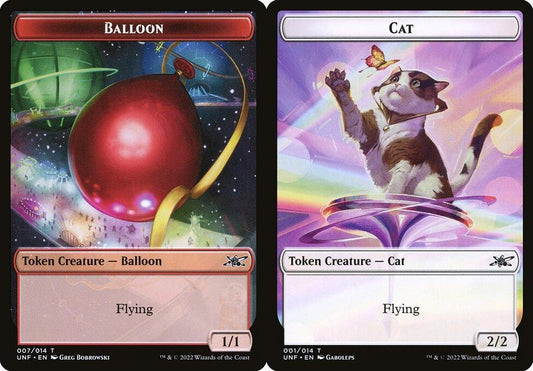 Balloon (007) // Cat (001) Double-Sided Token - Foil
