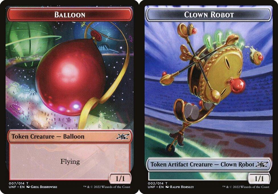 Balloon (007) // Clown Robot (002) Double-Sided Token - Foil