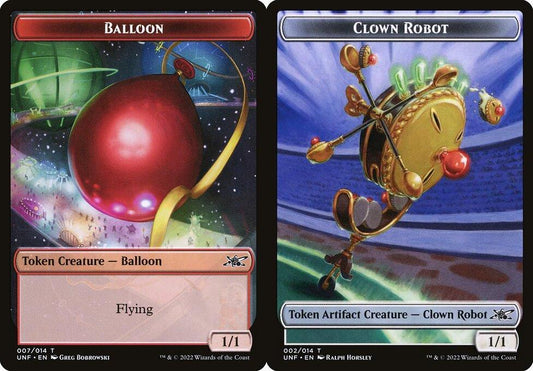 Balloon (007) // Clown Robot (002) Double-Sided Token - Foil