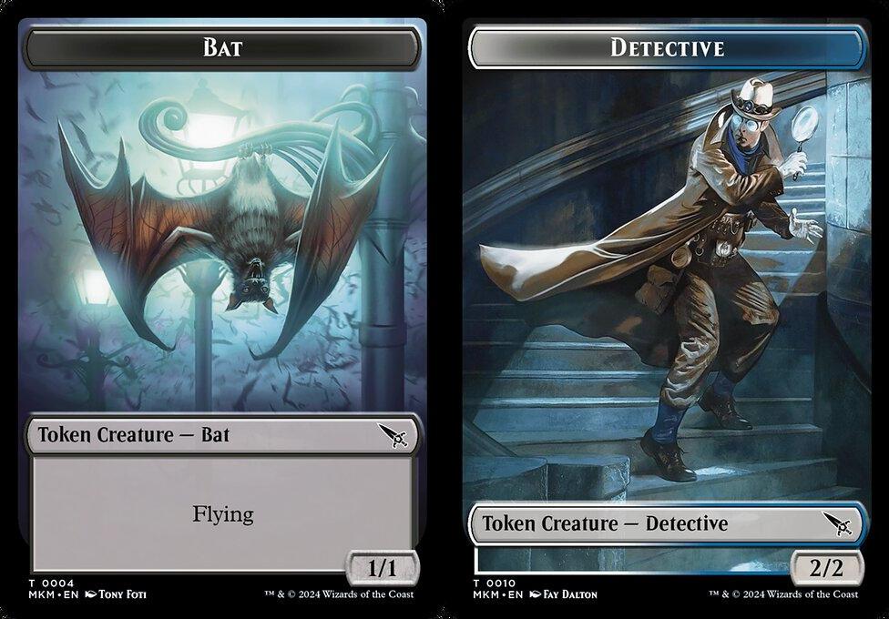 Bat (0004) // Detective (0010) Double-Sided Token - Foil