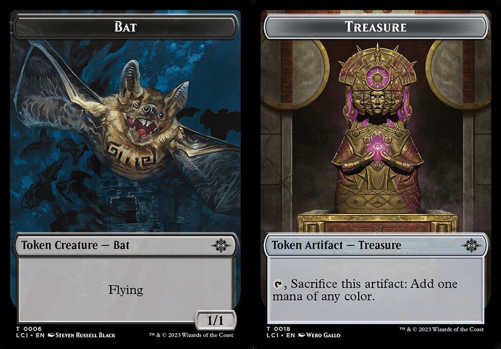 Bat (0006) // Treasure (0018) Double-Sided Token - Foil