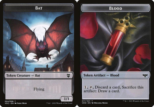 Bat (004) // Blood (017) Double-Sided Token