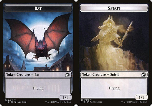 Bat (004) // Spirit (002) Double-Sided Token - Foil