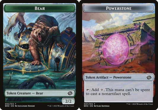Bear (002) // Powerstone (007) Double-Sided Token - Foil