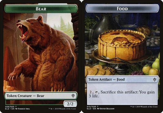 Bear (008) // Food (015) Double-Sided Token - Foil
