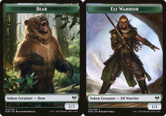 Bear (013) // Elf Warrior (015) Double-Sided Token - Foil