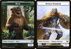 Bear (013) // Human Warrior (003) Double-Sided Token - Foil