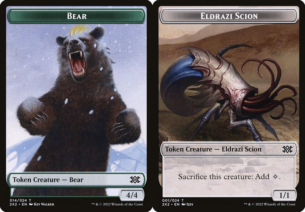 Bear (014) // Eldrazi Scion (001) Double-Sided Token