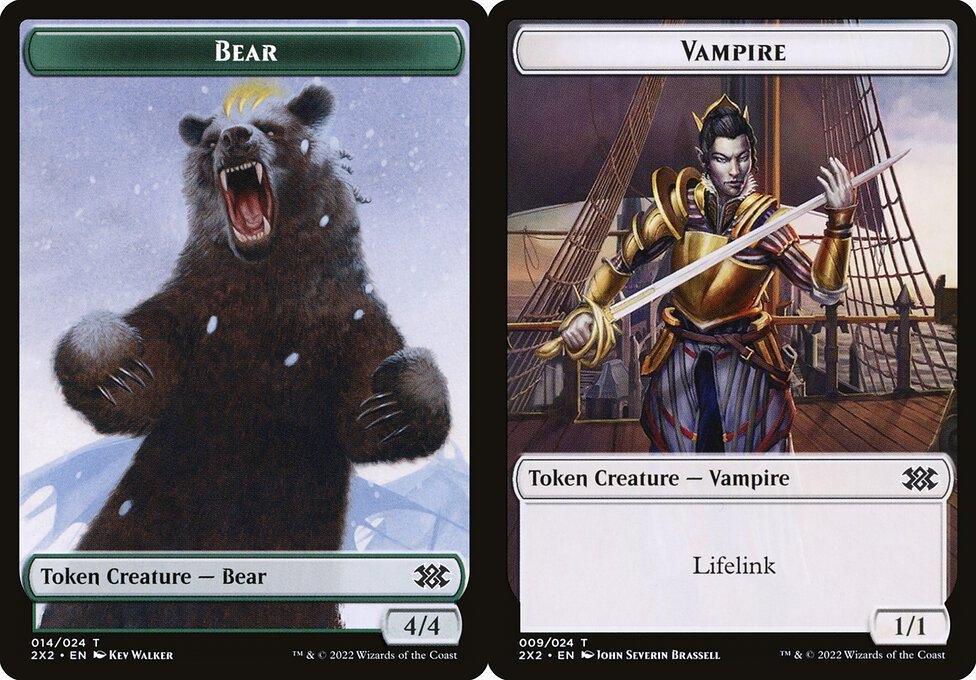 Bear (014) // Vampire (009) Double-Sided Token - Foil