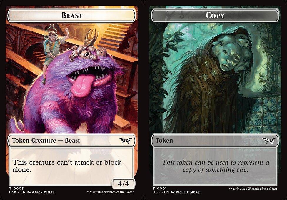 Beast (0003) // Copy (0001) Double-Sided Token - Foil