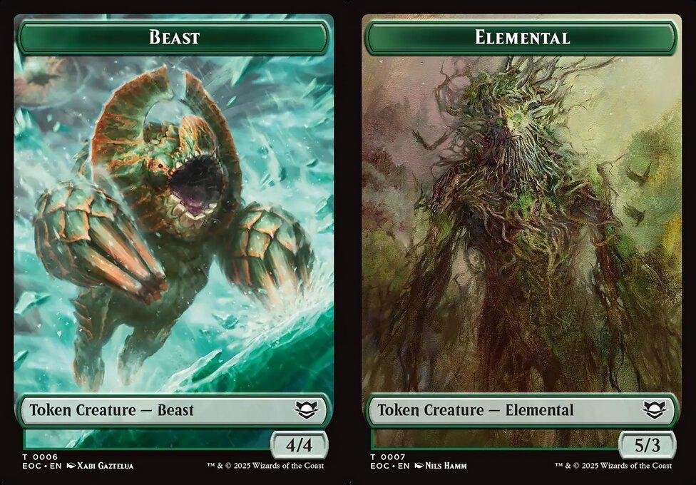 Beast (0006) // Elemental (0007) Double-Sided Token