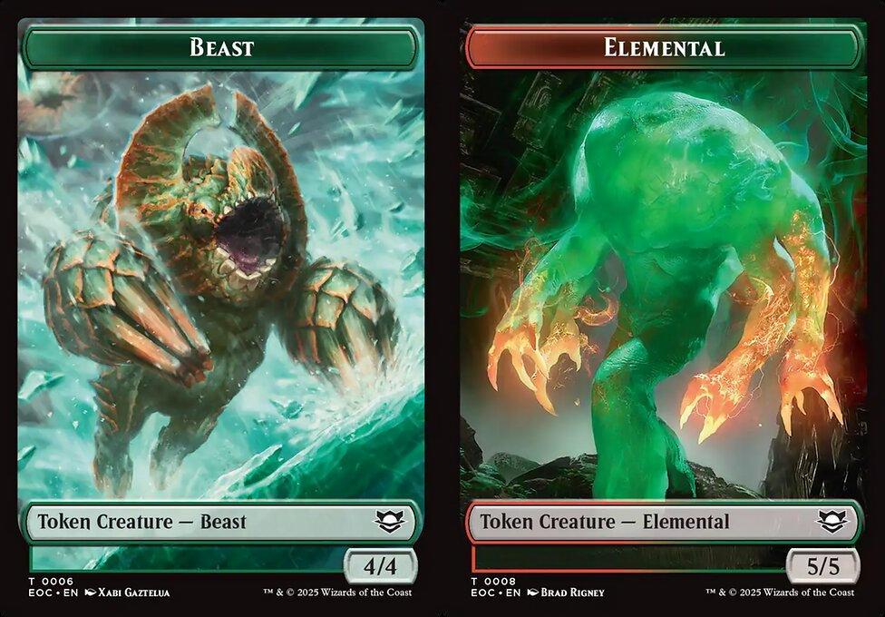 Beast (0006) // Elemental (0008) Double-Sided Token