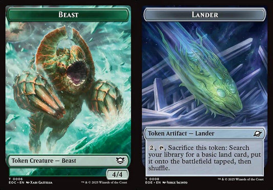 Beast (0006) // Lander (0008) Double-Sided Token