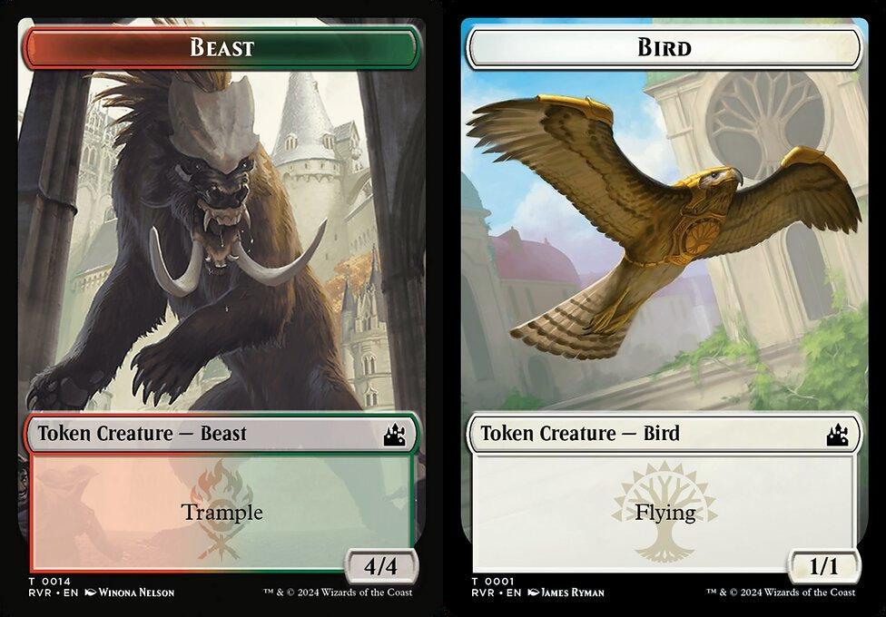 Beast (0014) // Bird (0001) Double-Sided Token - Foil