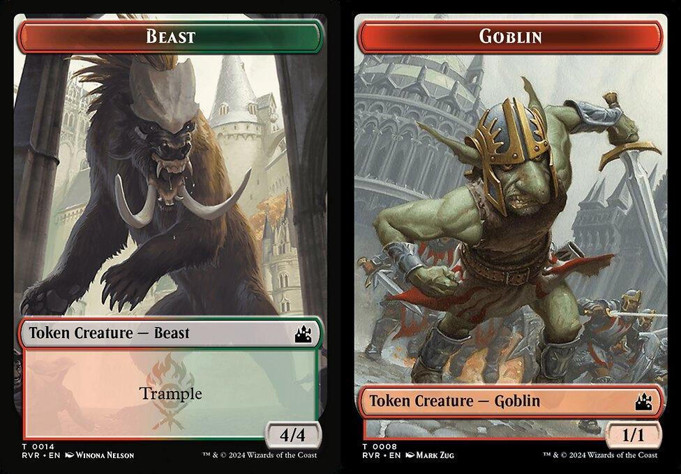 Beast (0014) // Goblin (0008) Double-Sided Token - Foil