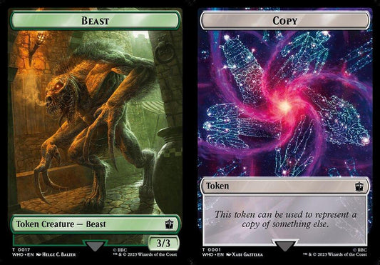 Beast (0017) // Copy (0001) Double-Sided Token - Foil