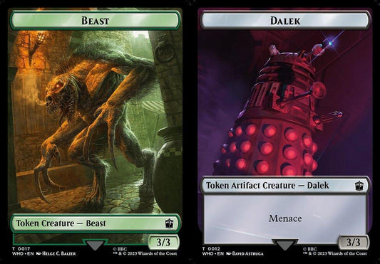 Beast (0017) // Dalek (0012) Double-Sided Token - Foil