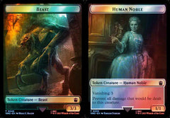 Beast (0049) // Human Noble (0039) Double-Sided Token - Surge Foil