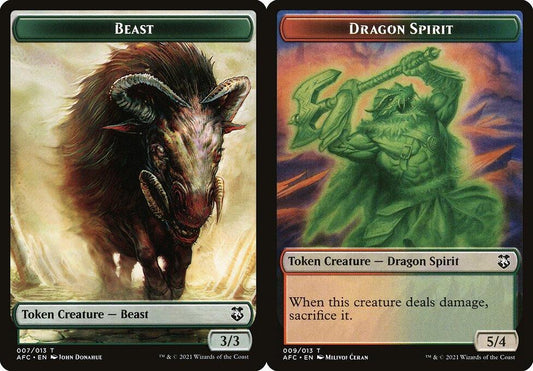 Beast (007) // Dragon Spirit (009) Double-Sided Token