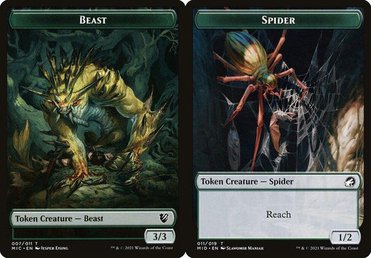 Beast (007) // Spider (011) Double-Sided Token