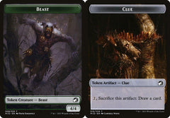 Beast (008) // Clue (016) Double-Sided Token - Foil