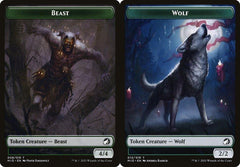 Beast (008) // Wolf (013) Double-Sided Token - Foil