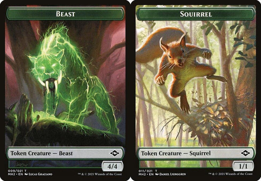 Beast (009) // Squirrel (011) Double-Sided Token - Foil