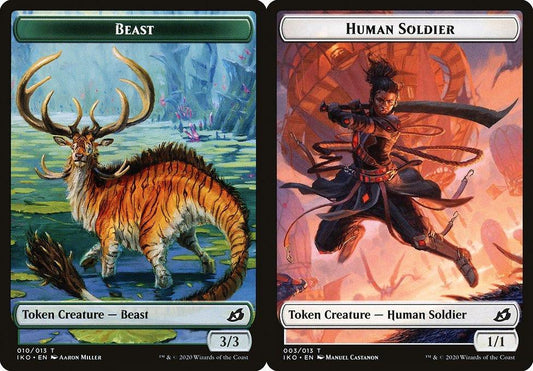 Beast (010) // Human Soldier (003) Double-Sided Token - Foil