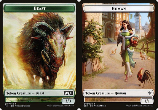 Beast (010) // Human (002) Double-Sided Token