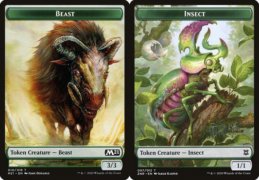 Beast (010) // Insect (007) Double-Sided Token