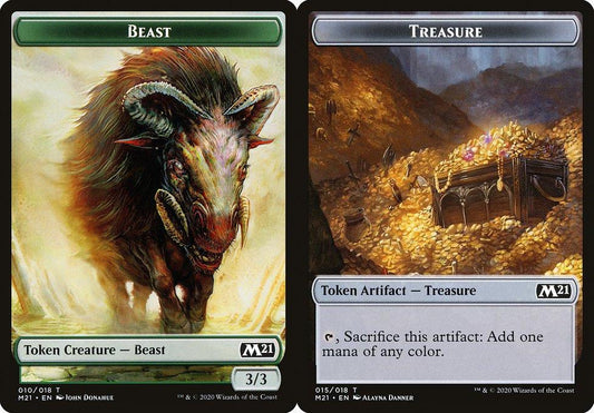 Beast (010) // Treasure (015) Double-Sided Token - Foil