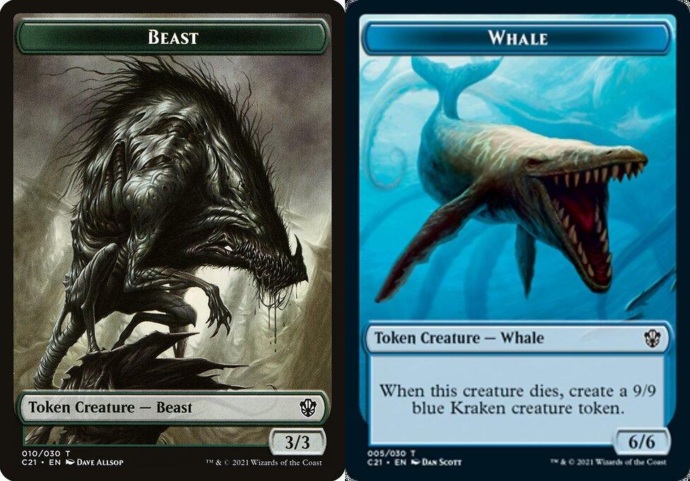 Beast (010) // Whale (005) Double-Sided Token