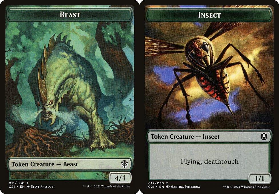 Beast (011) // Insect (017) Double-Sided Token